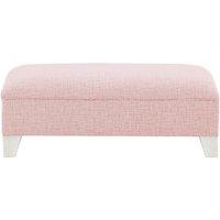 James Footstool, blush pink, Leg colour: white
