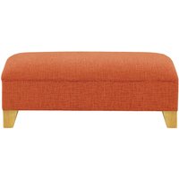 James Footstool, burnt orange, Leg colour: like oak