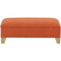 James Footstool, burnt orange, Leg colour: wax black