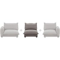 Bali Single Centre Modular Unit, boucle grey