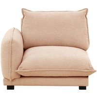 Bali Single Seat Left Arm Modular Unit, boucle pink