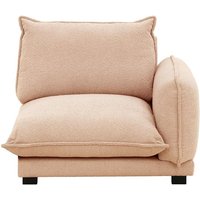 Bali Single Seat Right Arm Modular Unit, boucle pink
