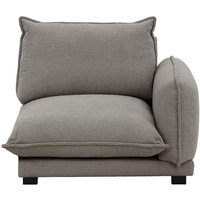 Bali Single Seat Right Arm Modular Unit, boucle grey