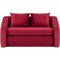 Alma 2 Seater Sofa Bed, dark red
