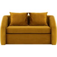 Alma 2 Seater Sofa Bed, mustard