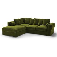 Baron Left Hand Corner Sofa, olive green