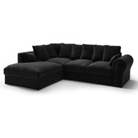 Baron Left Hand Corner Sofa, black