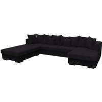 Belle Left Hand Corner Sofa, black