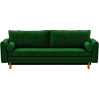 Boris Sofa Bed with Storage, dark green, Leg colour: aveo