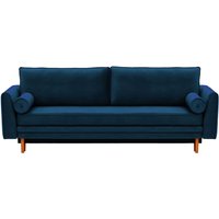 Boris Sofa Bed with Storage, blue, Leg colour: aveo