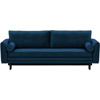 Boris Sofa Bed with Storage, blue, Leg colour: black