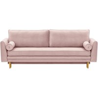 Boris Sofa Bed with Storage, lilac, Leg colour: like oak