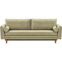 Boris Sofa Bed with Storage, mink, Leg colour: aveo