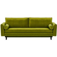 Boris Sofa Bed with Storage, olive green, Leg colour: black