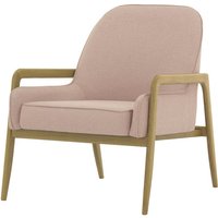 Turin Chair, pastel pink, Leg colour: wax black