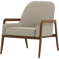 Turin Chair, beige, Leg colour: dark oak
