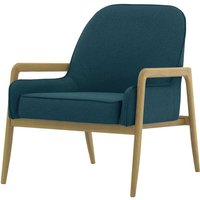 Turin Chair, blue, Leg colour: wax black