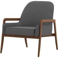 Turin Chair, dark grey, Leg colour: dark oak