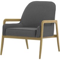 Turin Chair, dark grey, Leg colour: wax black