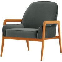 Turin Chair, graphite, Leg colour: aveo