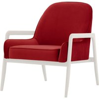 Turin Chair, dark red, Leg colour: white