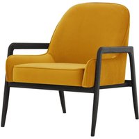 Turin Chair, mustard, Leg colour: black