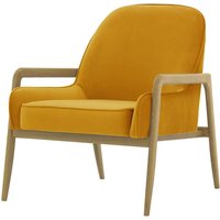 Turin Chair, mustard, Leg colour: wax black