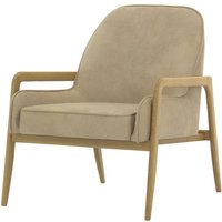Turin Leather Armchair, cream