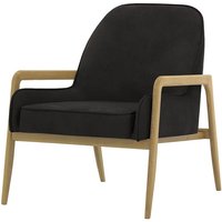 Turin Leather Armchair, black