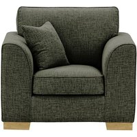 Avos Armchair, mid grey, Leg colour: wax black