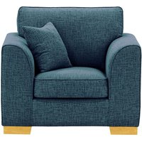 Avos Armchair, teal, Leg colour: like oak