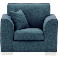 Avos Armchair, teal, Leg colour: white