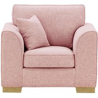 Avos Armchair, blush pink, Leg colour: wax black