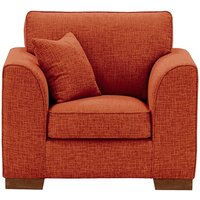 Avos Armchair, burnt orange, Leg colour: dark oak