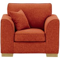 Avos Armchair, burnt orange, Leg colour: wax black