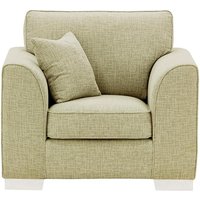 Avos Armchair, taupe, Leg colour: white