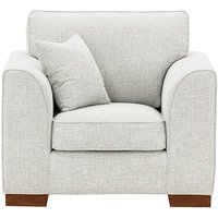 Avos Armchair, chalk, Leg colour: dark oak