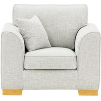 Avos Armchair, chalk, Leg colour: like oak