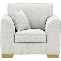 Avos Armchair, chalk, Leg colour: wax black