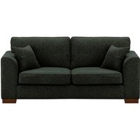 Avos 3 Seater Sofa, charcoal, Leg colour: dark oak