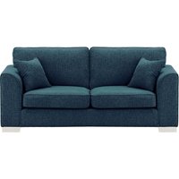 Avos 3 Seater Sofa, teal, Leg colour: white