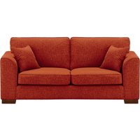 Avos 3 Seater Sofa, burnt orange, Leg colour: dark oak