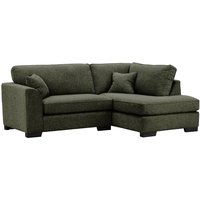 Avos Right Hand Corner Sofa, mid grey, Leg colour: black