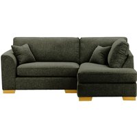 Avos Right Hand Corner Sofa, mid grey, Leg colour: like oak