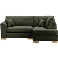 Avos Right Hand Corner Sofa, mid grey, Leg colour: wax black
