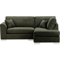 Avos Right Hand Corner Sofa, mid grey, Leg colour: white