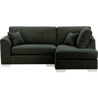Avos Right Hand Corner Sofa, charcoal, Leg colour: white
