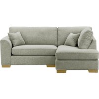 Avos Right Hand Corner Sofa, grey, Leg colour: wax black