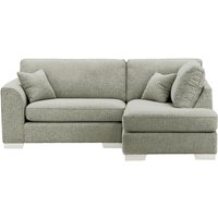 Avos Right Hand Corner Sofa, grey, Leg colour: white
