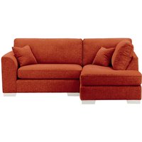 Avos Right Hand Corner Sofa, burnt orange, Leg colour: white